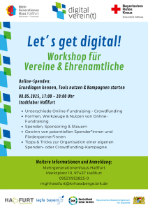 Flyer zum Workshop "Online spenden"