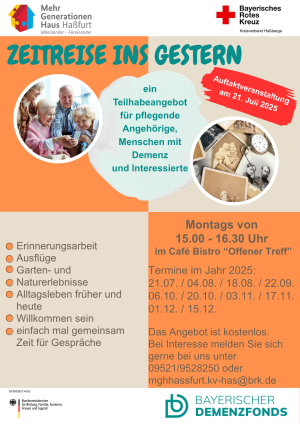 Flyer: Zeitreise ins Gestern - Ein Blick zurück: Schule, Lehrer ... 