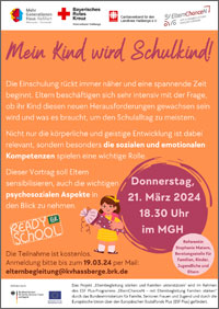 Flyer downloaden: Mein Kind wird Schulkind!