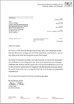 Link zum Download: Glückwunschschreiben von Ministerialrätin Ortrun Pleier
