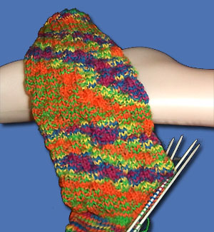 Sockenmuster "Minecraft" (Foto: Martina Naß)